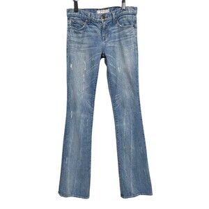 J BRAND JEANS Smith Wash Distressed HENDERSON Y2K Low Rise Bootcut Women Size 26